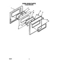 Whirlpool RS6105XYW0 oven door diagram