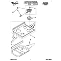Whirlpool RF310BXYW2 cooktop diagram