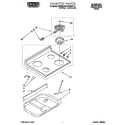 Roper FEP350YW2 cooktop diagram