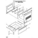 Roper FEP350YW2 door and drawer diagram