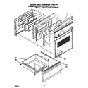 Whirlpool RF385PXYW2 door and drawer diagram