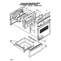 Whirlpool RF375PXYW1 door and drawer diagram