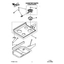 Whirlpool RF310BXYW1 cooktop diagram