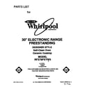 Whirlpool RF376PXYW0 front cover diagram