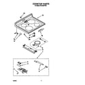 Whirlpool RF376PXYW0 cooktop diagram
