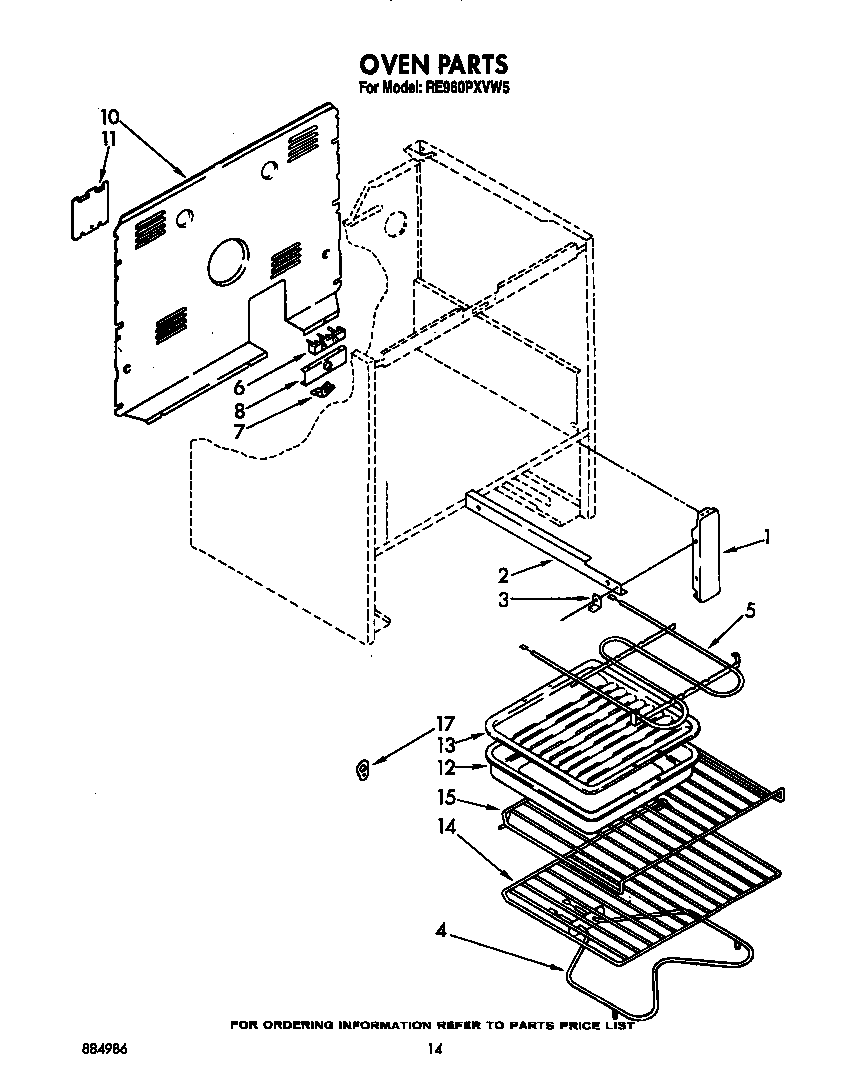 Whirlpool RE960PXVW5 oven diagram