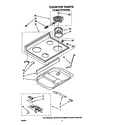 Whirlpool RF375PXXW2 cooktop diagram
