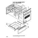 Whirlpool RF375PXXW2 door and drawer diagram