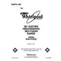 Whirlpool RF361PXXW1 front cover diagram