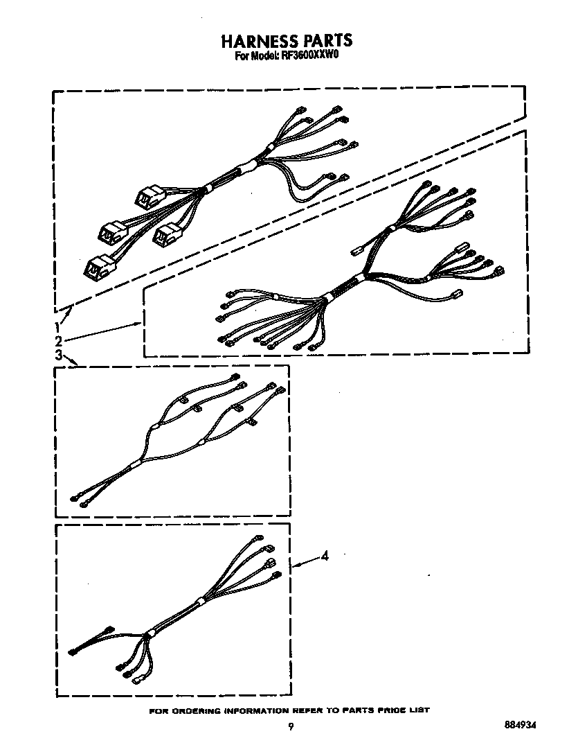 Whirlpool RF3600XXW0 harness diagram