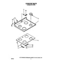 Whirlpool RF317PXXW0 cooktop diagram