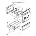 Whirlpool RF317PXXW0 door and drawer diagram