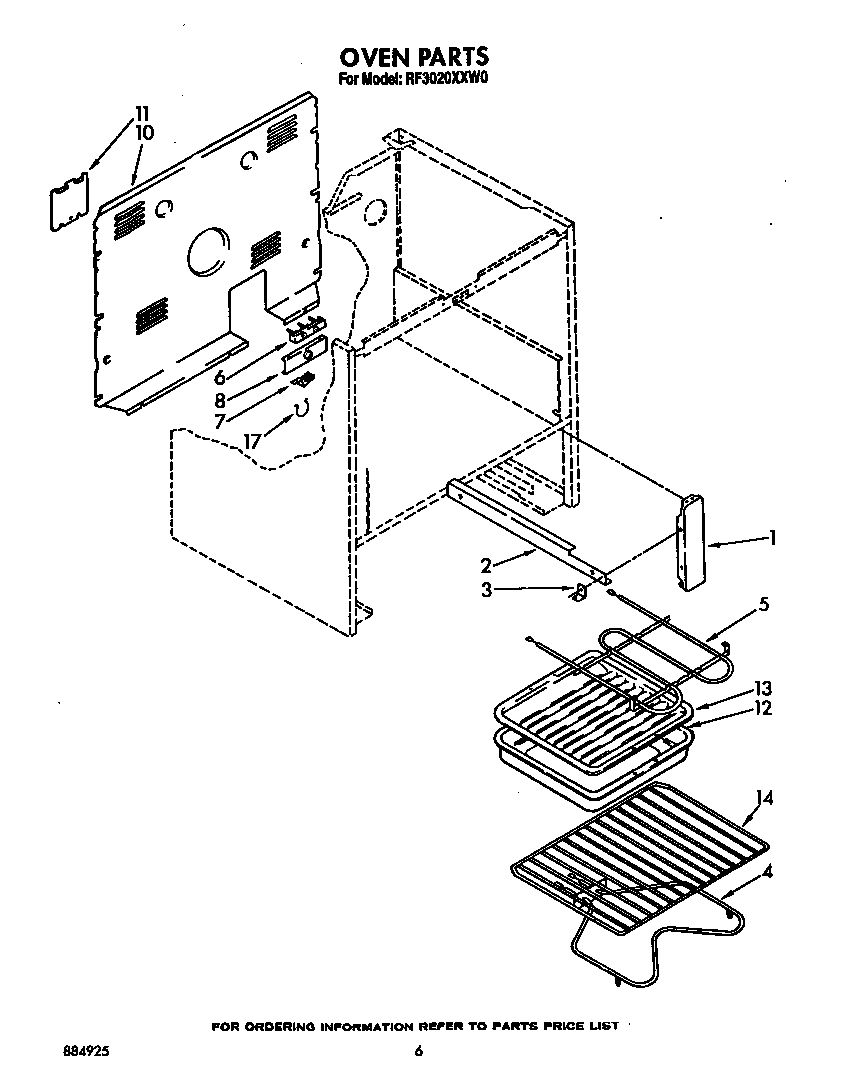Whirlpool RF3020XXW0 optional diagram