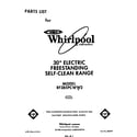 Whirlpool RF385PCWW2 front cover diagram