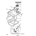 Whirlpool RF385PCWW2 cooktop diagram
