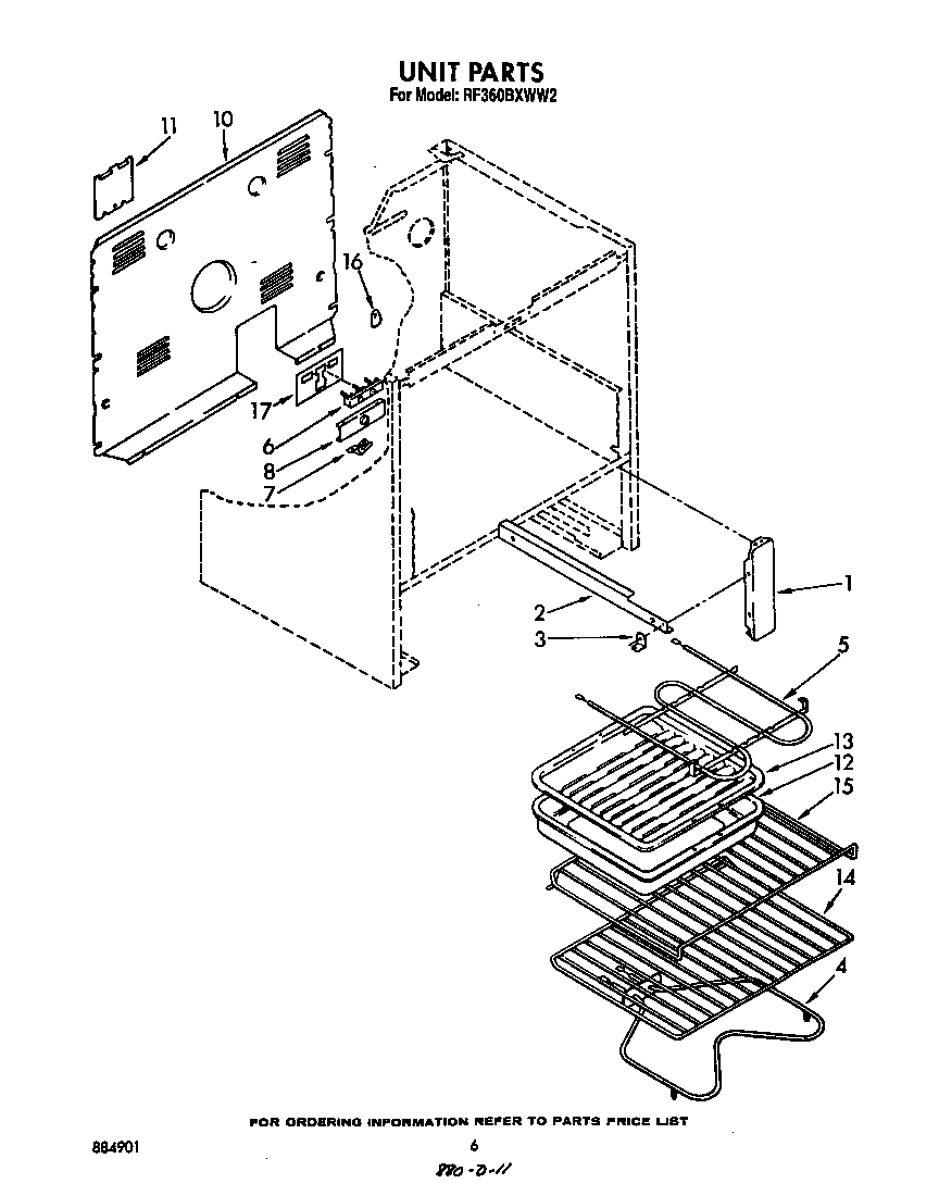 Whirlpool RF360BXWW2 unit diagram