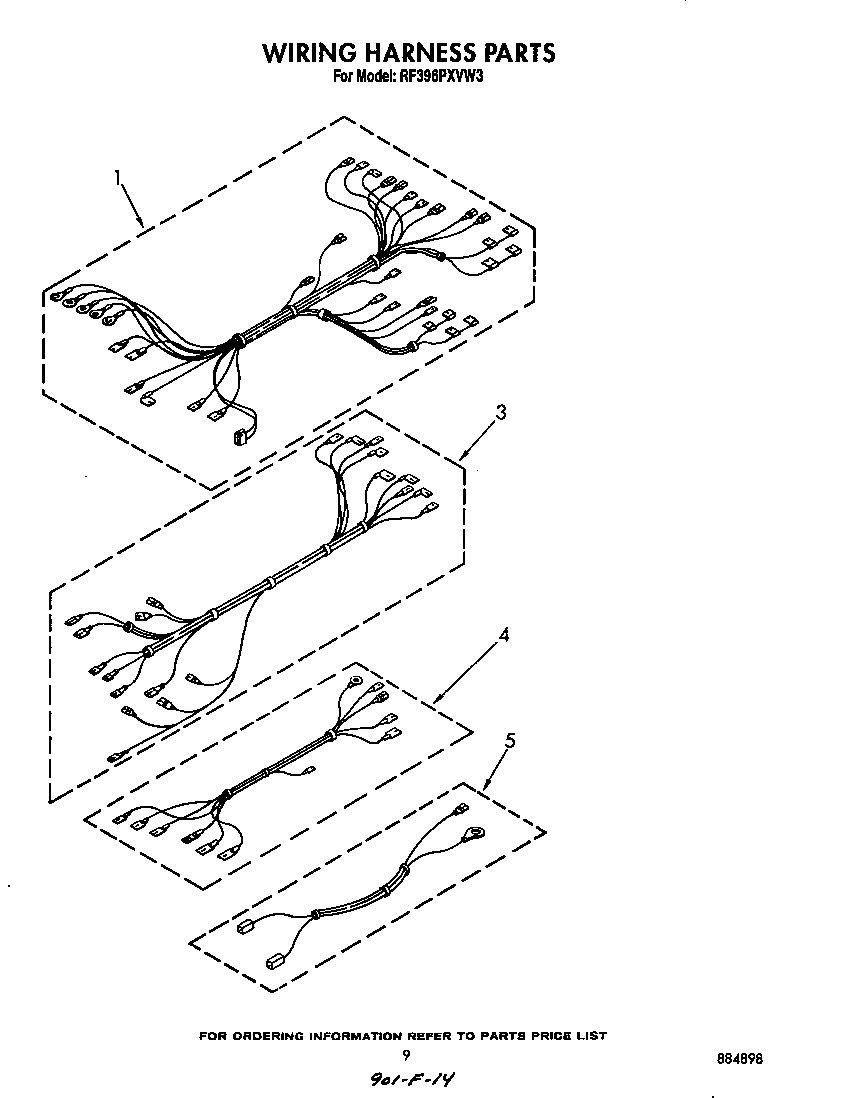 Whirlpool RF396PXVW3 wiring harness diagram