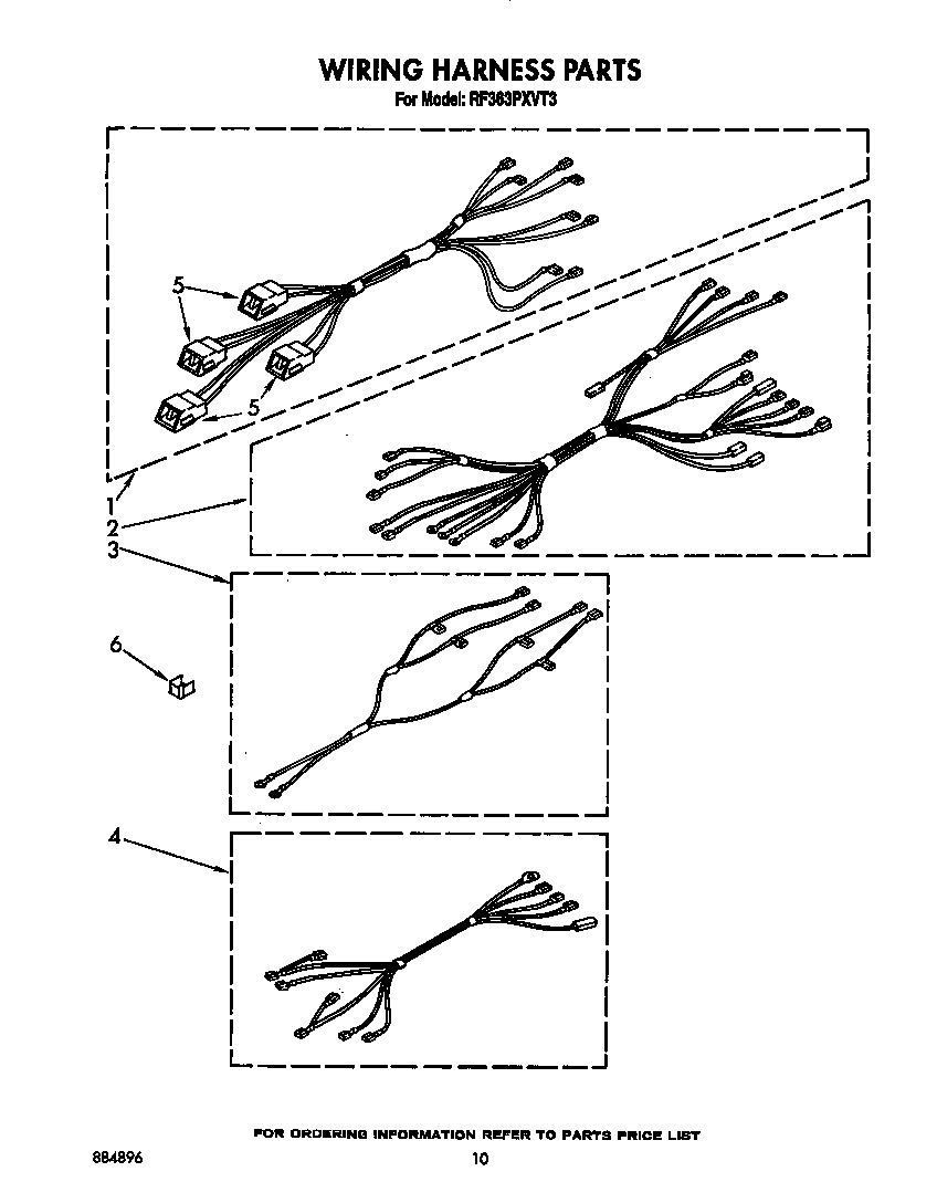 Whirlpool RF363PXVT3 wiring harness diagram