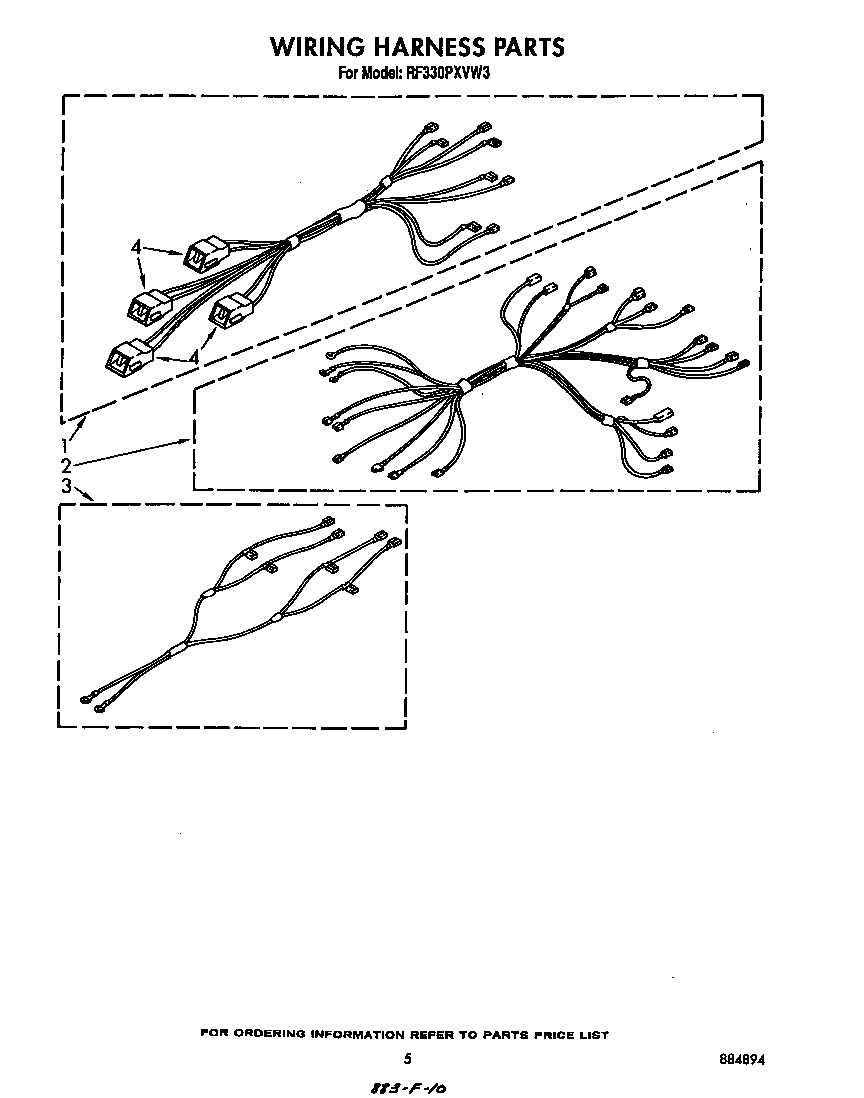 Whirlpool RF330PXVW3 wiring harness diagram