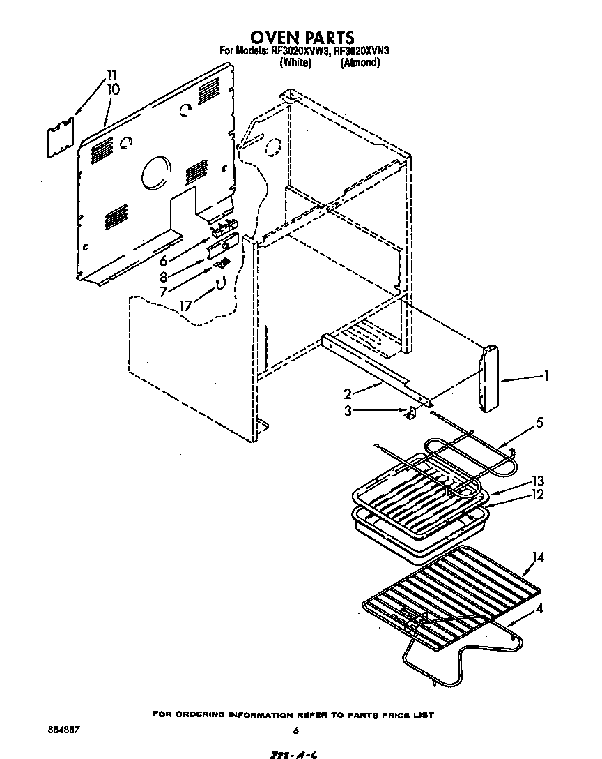 Whirlpool RF3020XVW3 lit/optional diagram