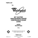 Whirlpool RF327PXVW2 front cover diagram
