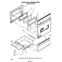 Whirlpool RF327PXVW2 door and drawer diagram