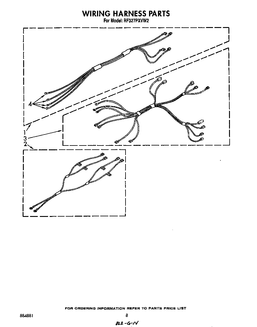Whirlpool RF327PXVW2 wiring harness diagram