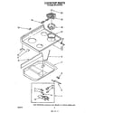 Whirlpool RF375PXVW1 cooktop diagram