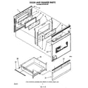Whirlpool RF375PXVW1 door and drawer diagram