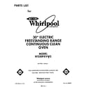 Whirlpool RF330PXVW2 front cover diagram