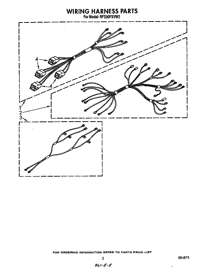 Whirlpool RF330PXVW2 wiring harness diagram