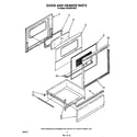 Whirlpool RF330PXVW2 door and drawer diagram