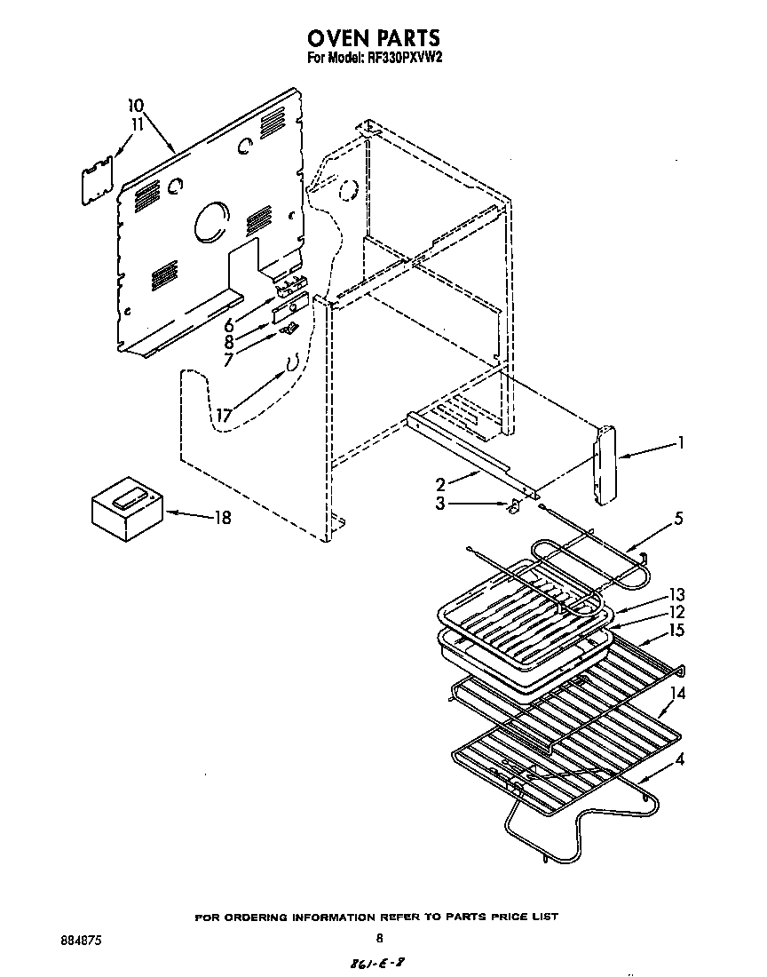 Whirlpool RF330PXVW2 oven (continued) diagram