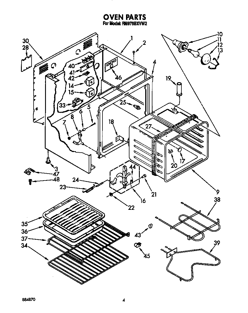 Whirlpool RM978BXVW2 oven diagram
