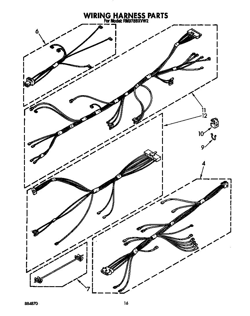 Whirlpool RM978BXVW2 wiring harness diagram