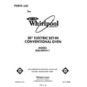 Whirlpool RS610PXV1 front cover diagram