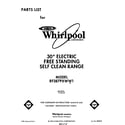Whirlpool RF387PXWW1 front cover diagram