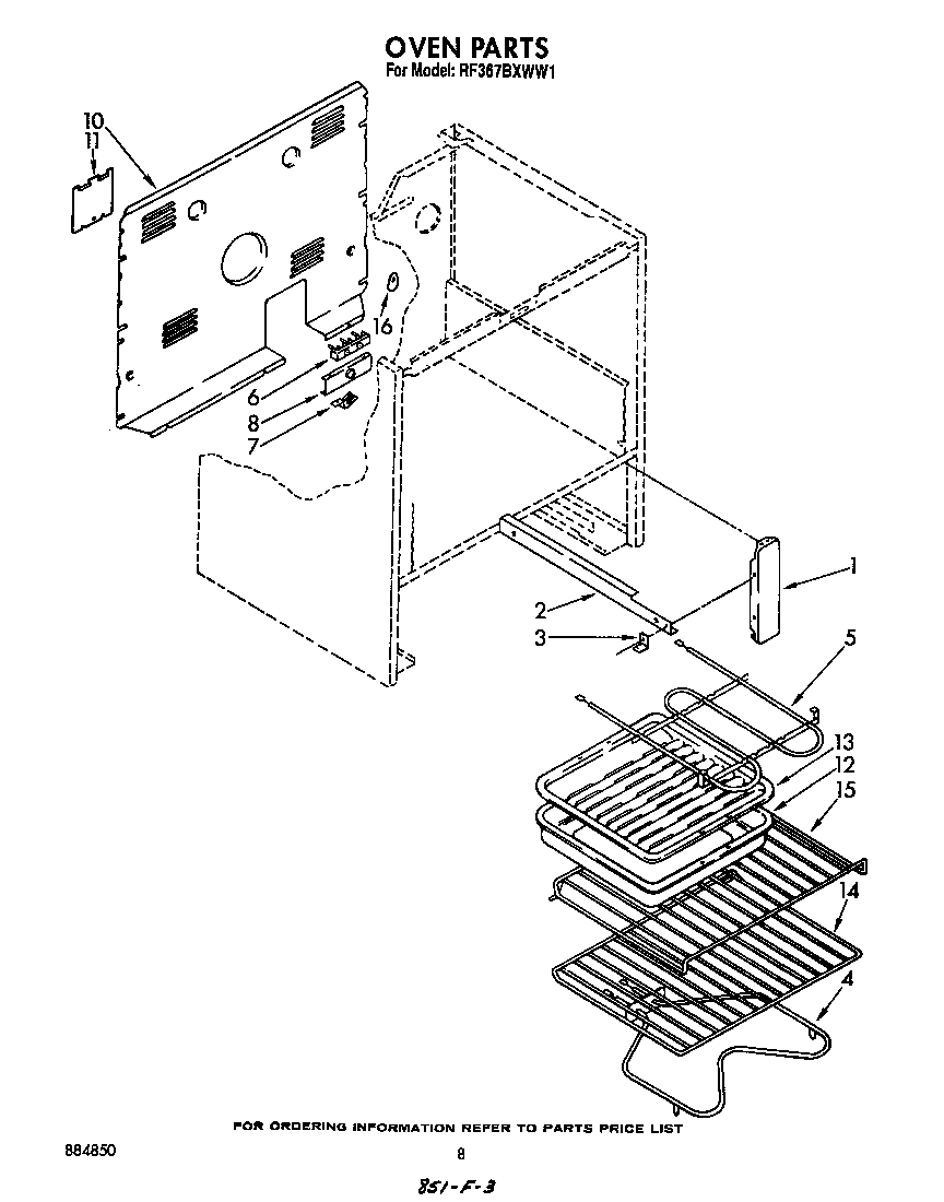 Whirlpool RF367BXWW1 oven (continued) diagram