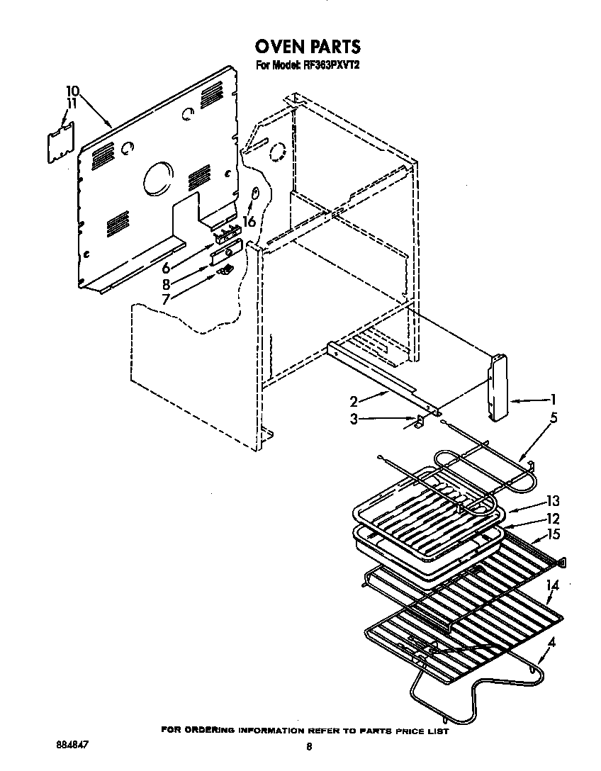 Whirlpool RF363PXVT2 oven (continued) diagram