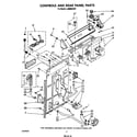 Whirlpool LA6800XSW1 controls and rear panel diagram