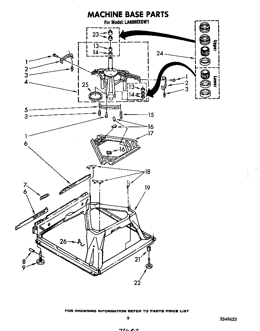 Whirlpool LA6800XSW1 machine base diagram
