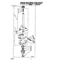 Whirlpool 4XLA87W92AW0 brake and drive tube diagram