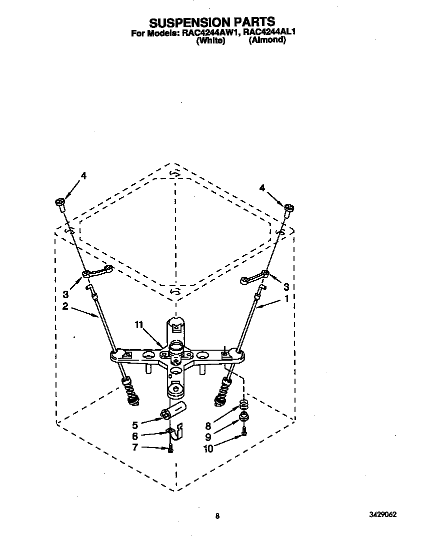 Roper RAC4244AW1 suspension diagram