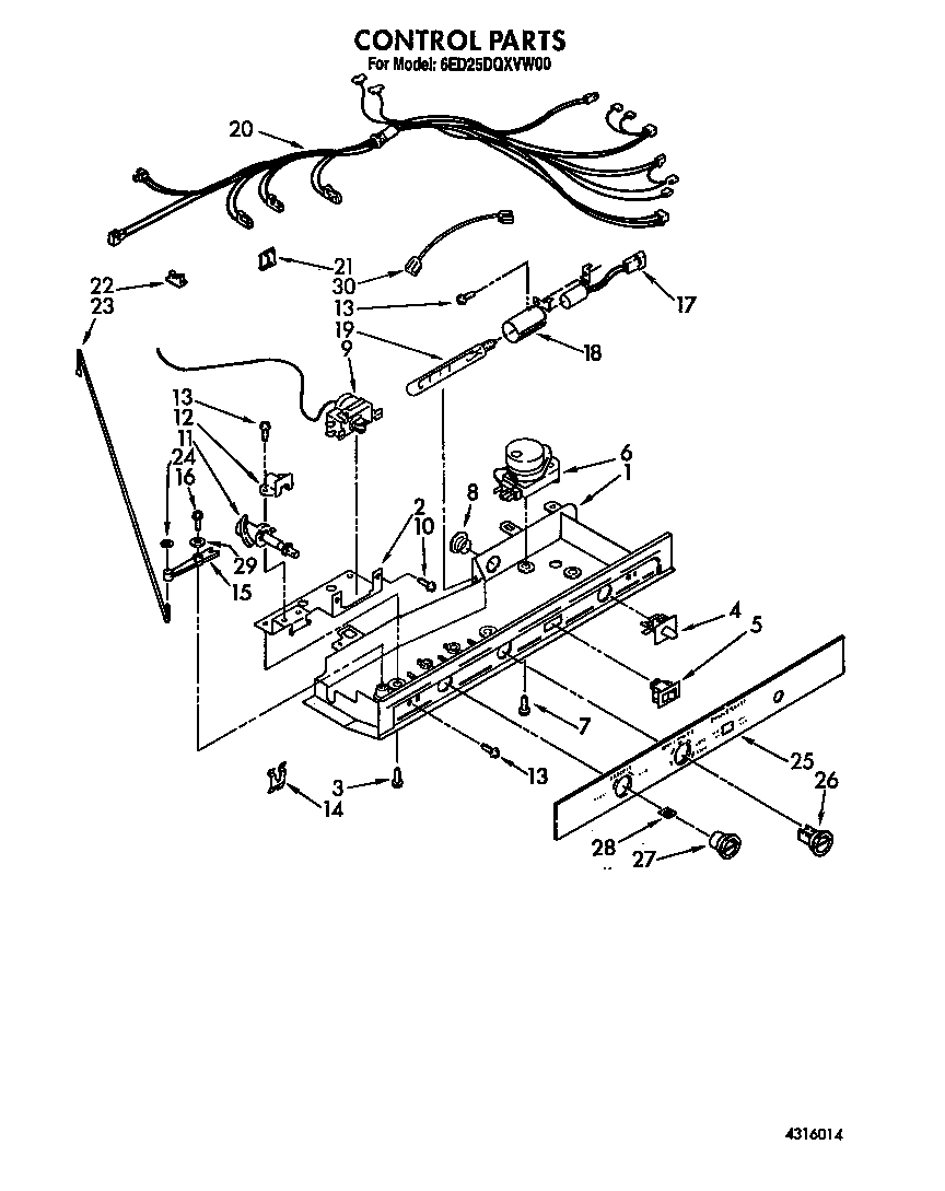 Whirlpool 6ED25DQXVW00 control diagram