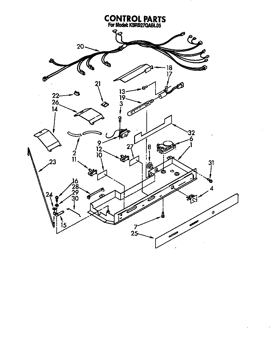 KitchenAid KSRB27QABL05 control diagram