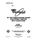 Whirlpool SF385PEYQ2 front cover diagram