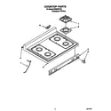 Whirlpool SF385PEYQ2 cooktop diagram