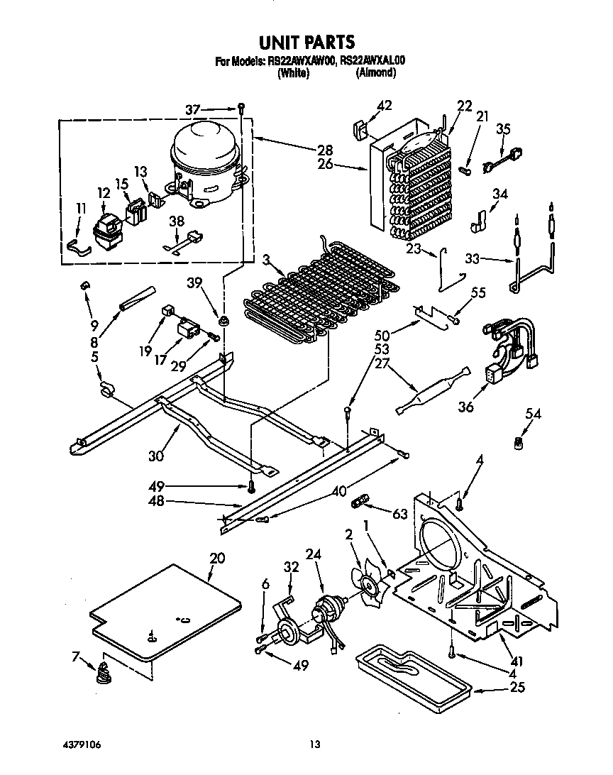 Roper RS22AWXAW00 unit diagram