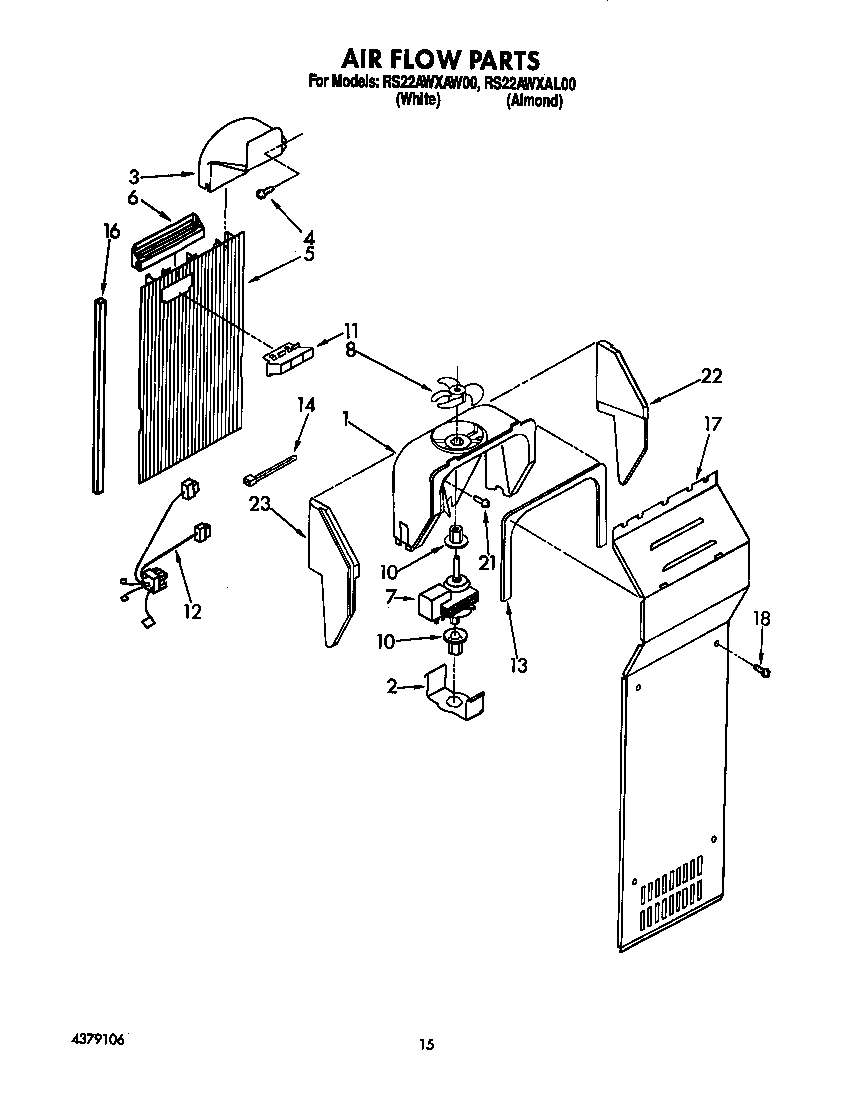 Roper RS22AWXAW00 air flow diagram