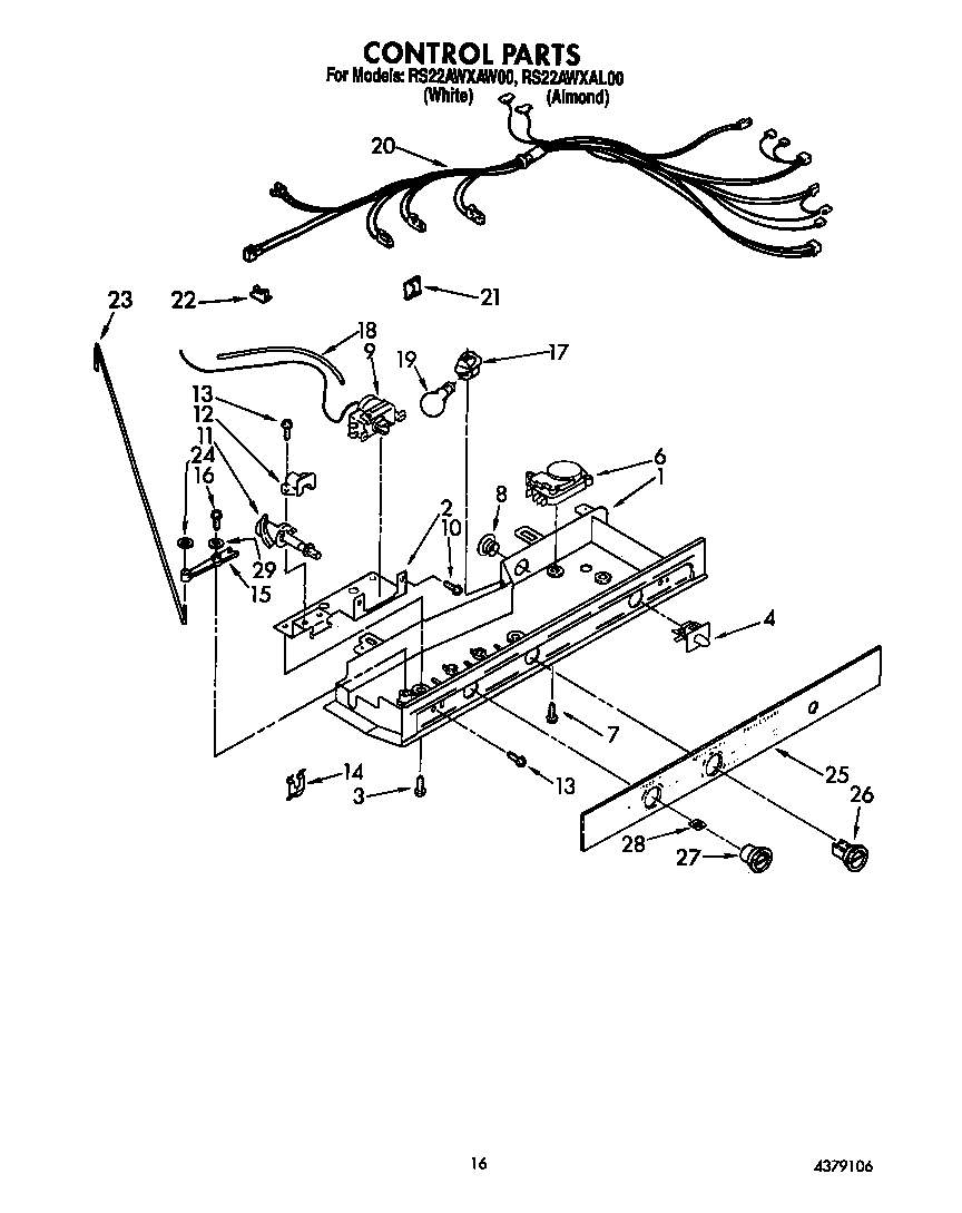 Roper RS22AWXAW00 control diagram